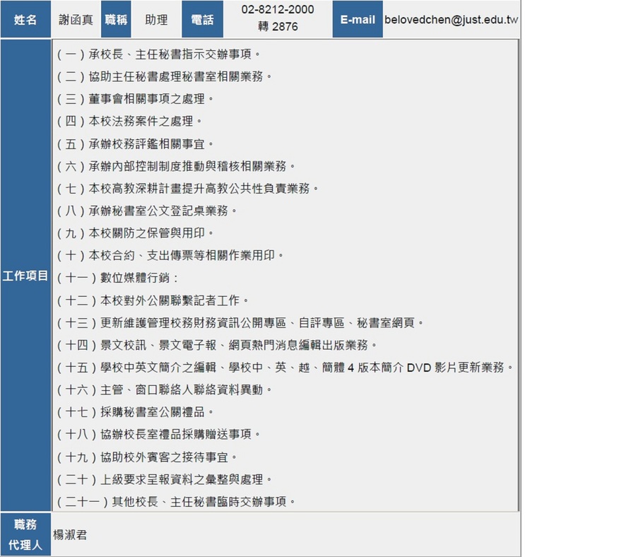 秘書室同仁圖片
